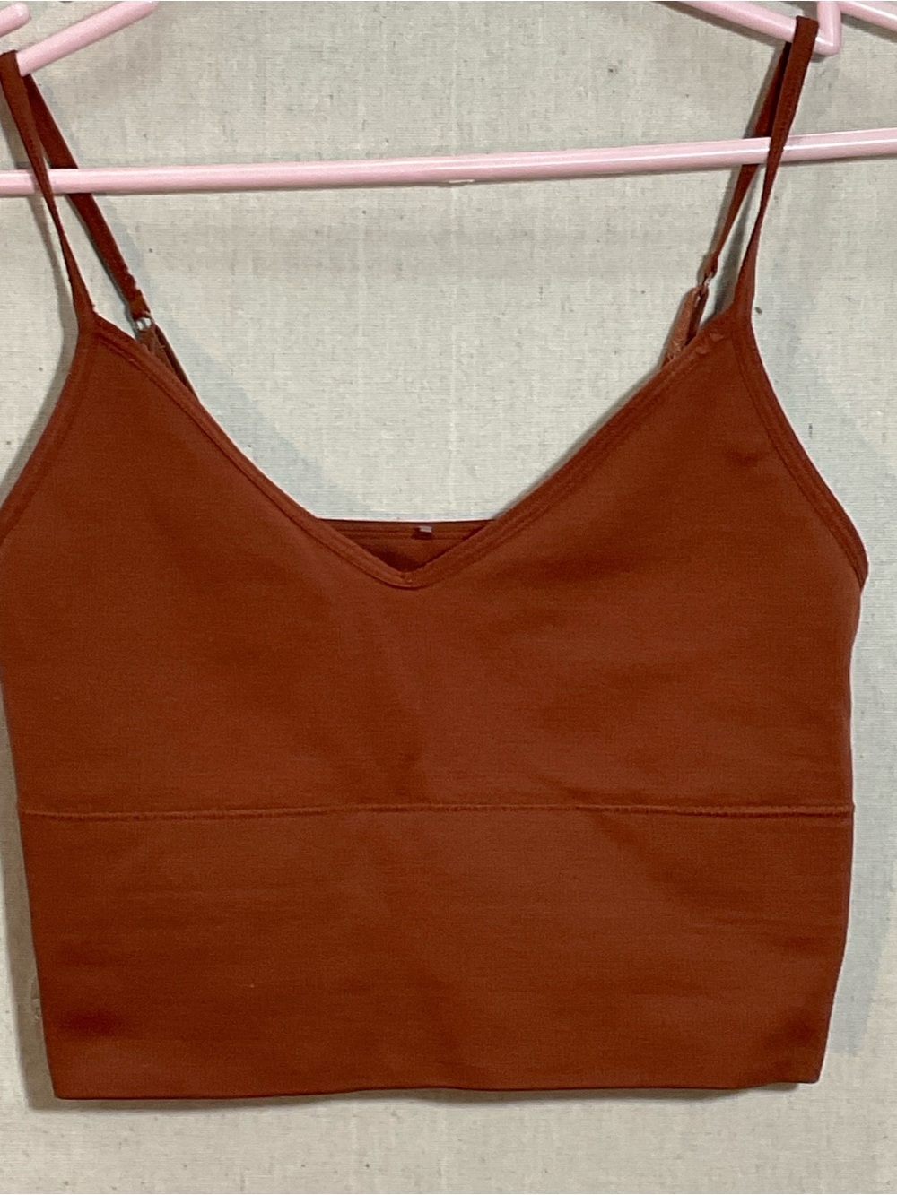 Dynamite Marina Rust Brown Seamless Crop Tank Top/Bra Top/ Camisole—Small A++
